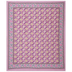 Rudra Bazaar Pink 210 TC Cotton Double King Bedsheet With 2 Pillow Covers