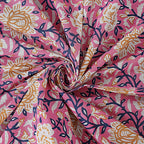 Rudra Bazaar Pink 210 TC Cotton Double King Bedsheet With 2 Pillow Covers