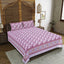 Rudra Bazaar Purple 210 TC Cotton Double King Bedsheet With 2 Pillow Covers