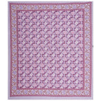 Rudra Bazaar Purple 210 TC Cotton Double King Bedsheet With 2 Pillow Covers