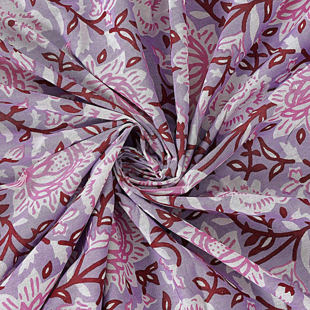 Rudra Bazaar Purple 210 TC Cotton Double King Bedsheet With 2 Pillow Covers