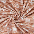 Rudra Bazaar Brown 210 TC Cotton Double King Bedsheet With 2 Pillow Covers