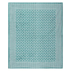 Rudra Bazaar Sea Green 210 TC Cotton Double King Bedsheet With 2 Pillow Covers