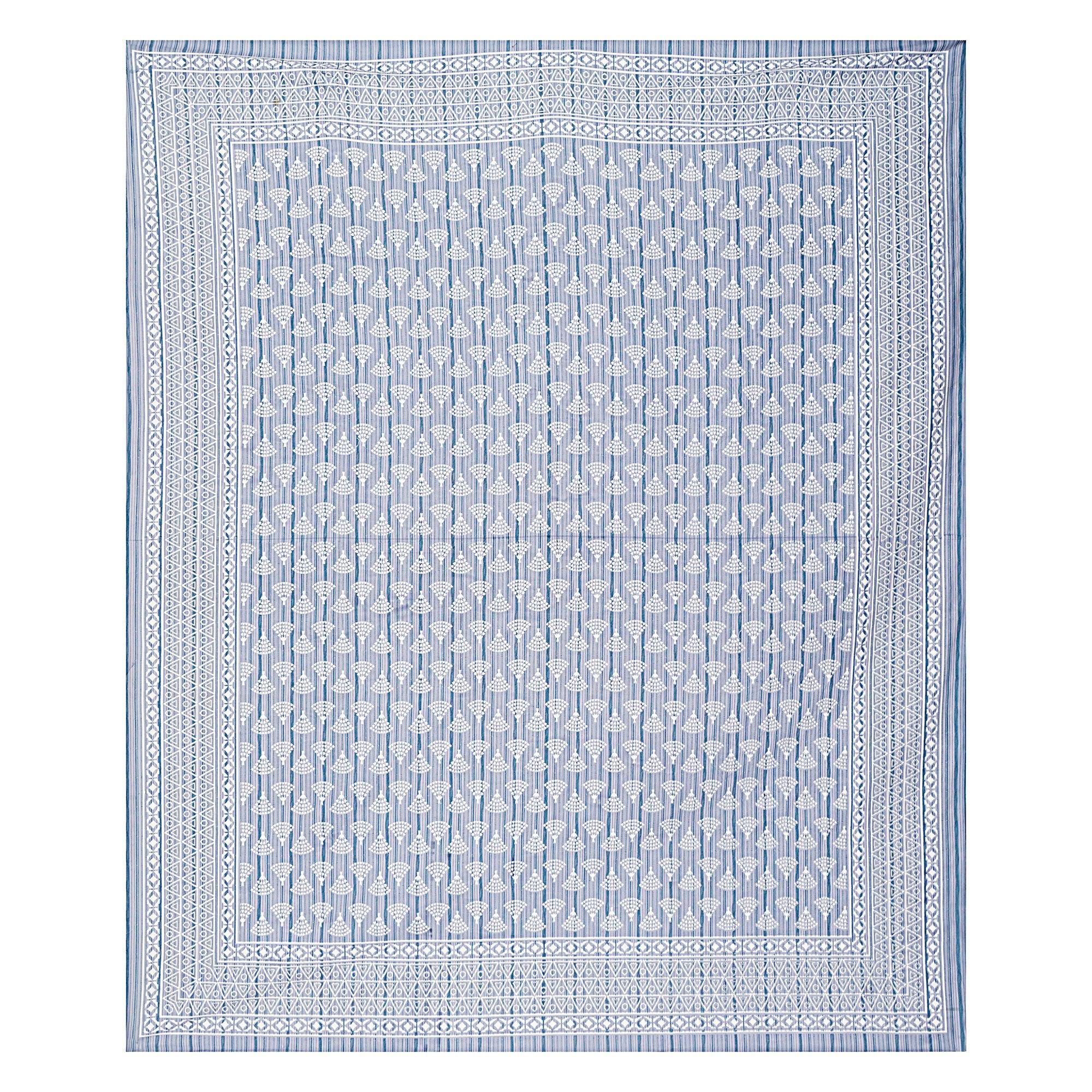 Rudra Bazaar Grey 210 TC Cotton Double King Bedsheet With 2 Pillow Covers