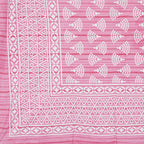 Rudra Bazaar Pink 210 TC Cotton Double King Bedsheet With 2 Pillow Covers