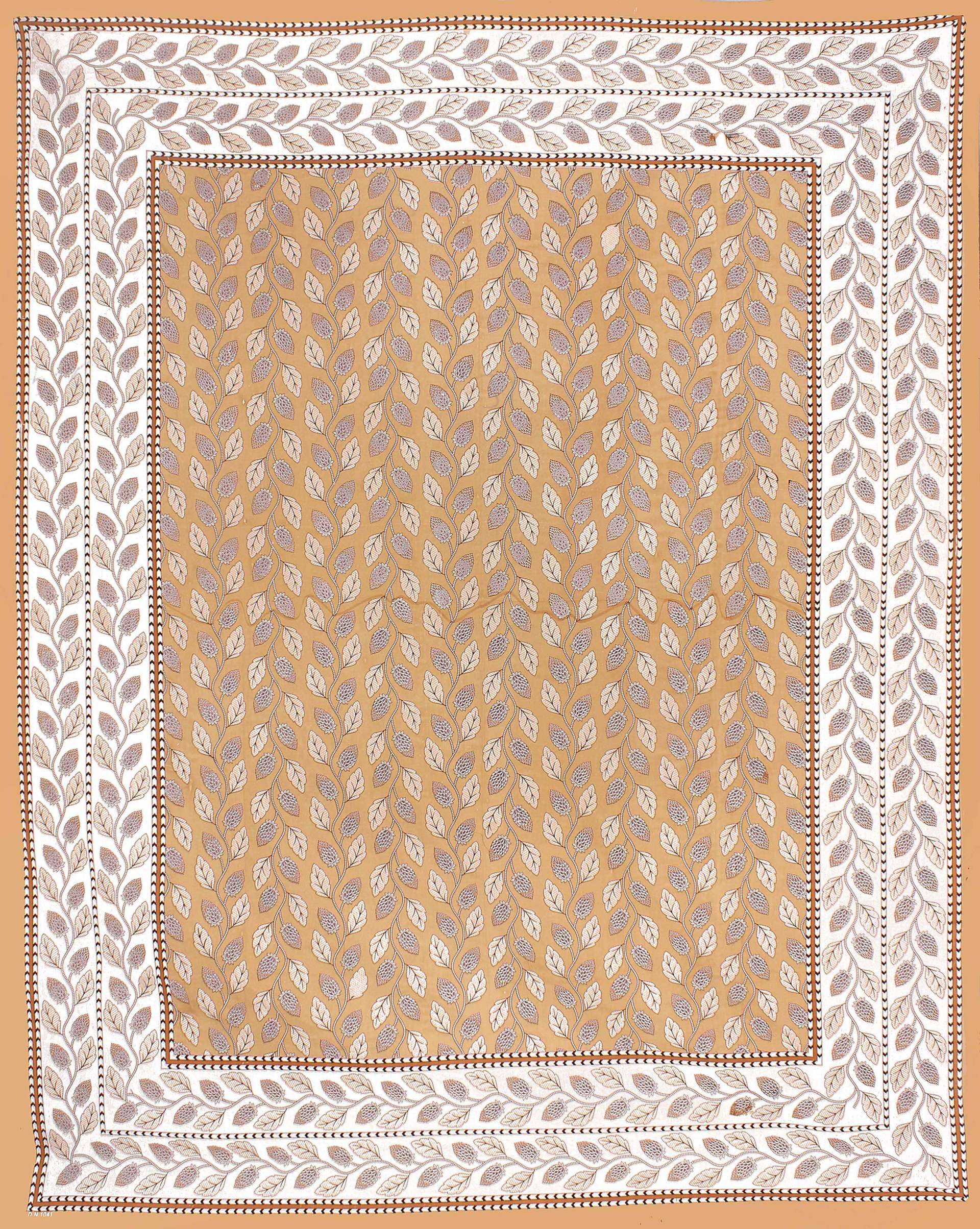 Rudra Bazaar Brown 210 TC Cotton Double King Bedsheet With 2 Pillow Covers