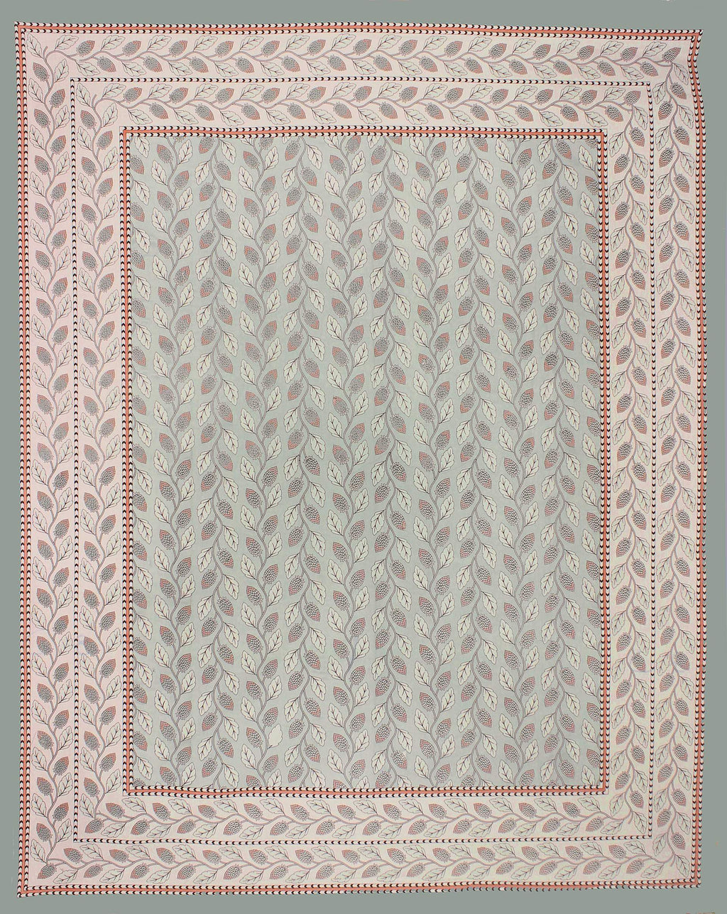 Rudra Bazaar Sea Green 210 TC Cotton Double King Bedsheet With 2 Pillow Covers