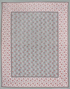 Rudra Bazaar Grey 210 TC Cotton Double King Bedsheet With 2 Pillow Covers