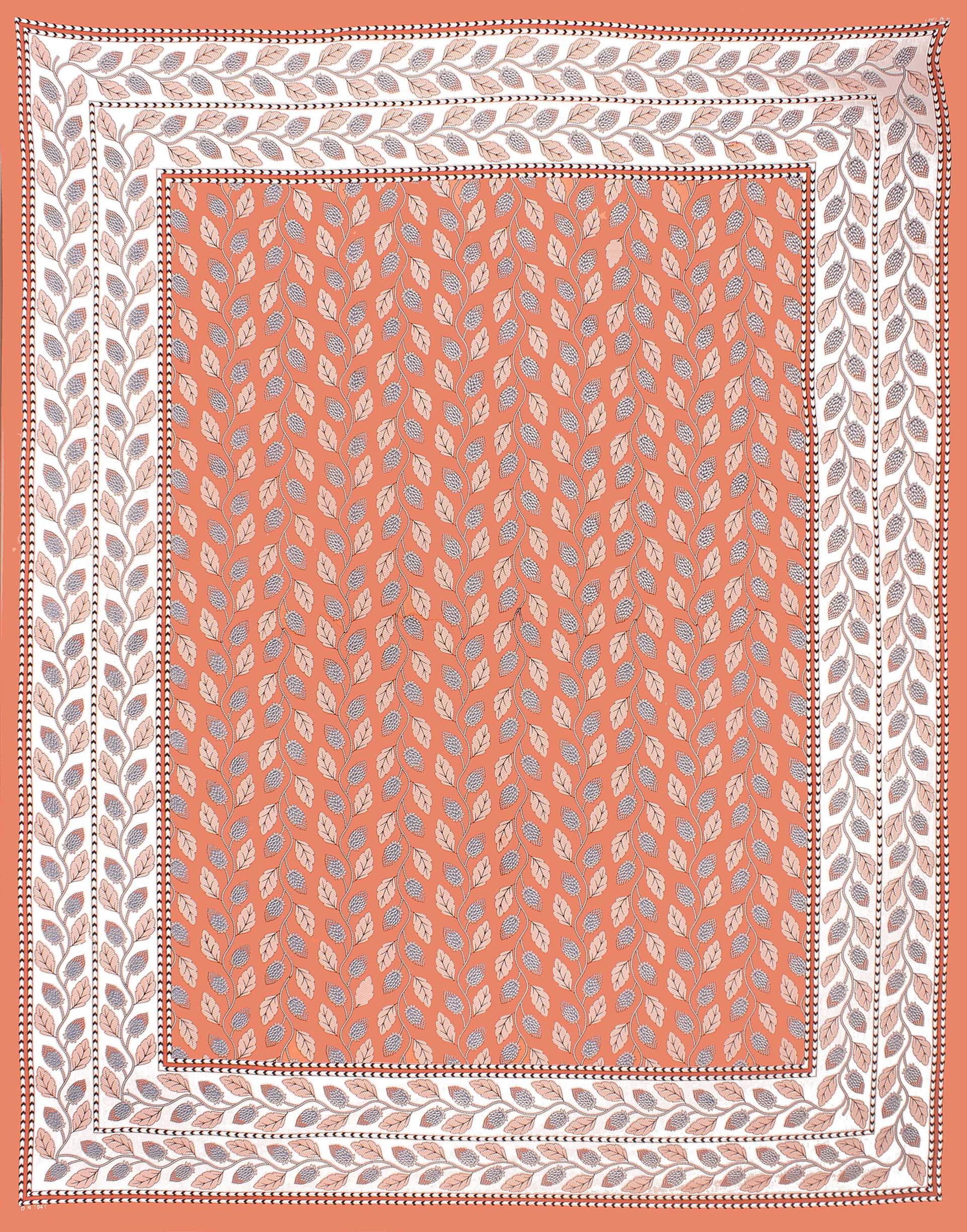 Rudra Bazaar Orange 210 TC Cotton Double King Bedsheet With 2 Pillow Covers