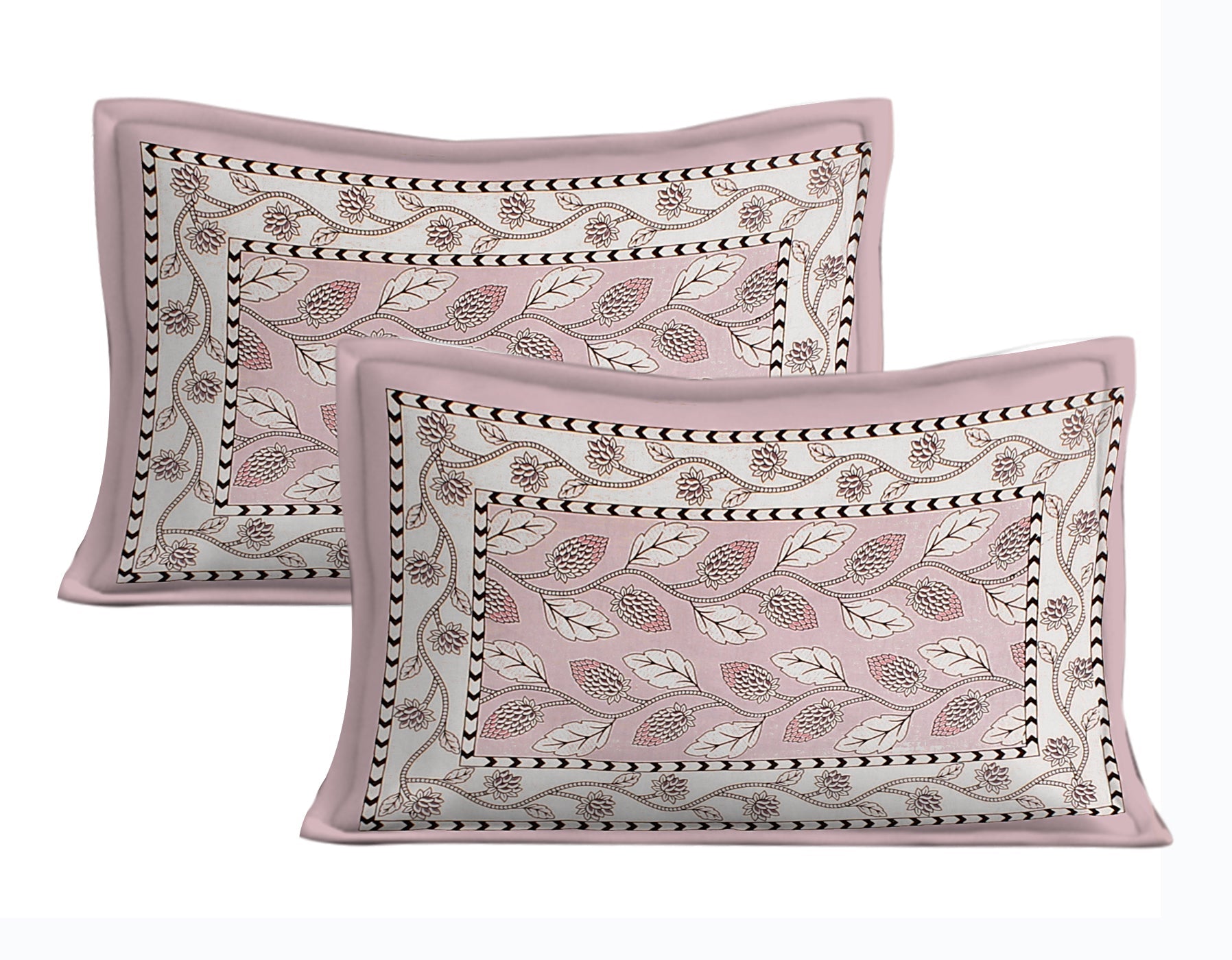 Rudra Bazaar Purple 210 TC Cotton Double King Bedsheet With 2 Pillow Covers