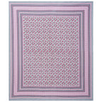 Rudra Bazaar Pink 210 TC Cotton Double King Bedsheet With 2 Pillow Covers