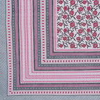 Rudra Bazaar Pink 210 TC Cotton Double King Bedsheet With 2 Pillow Covers