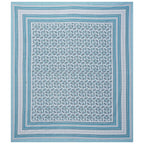 Rudra Bazaar Turquoise Blue 210 TC Cotton Double King Bedsheet With 2 Pillow Covers