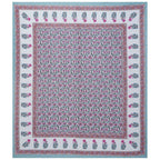 Rudra Bazaar Sea Green 210 TC Cotton Double King Bedsheet With 2 Pillow Covers