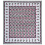 Rudra Bazaar Green 210 TC Cotton Double King Bedsheet With 2 Pillow Covers