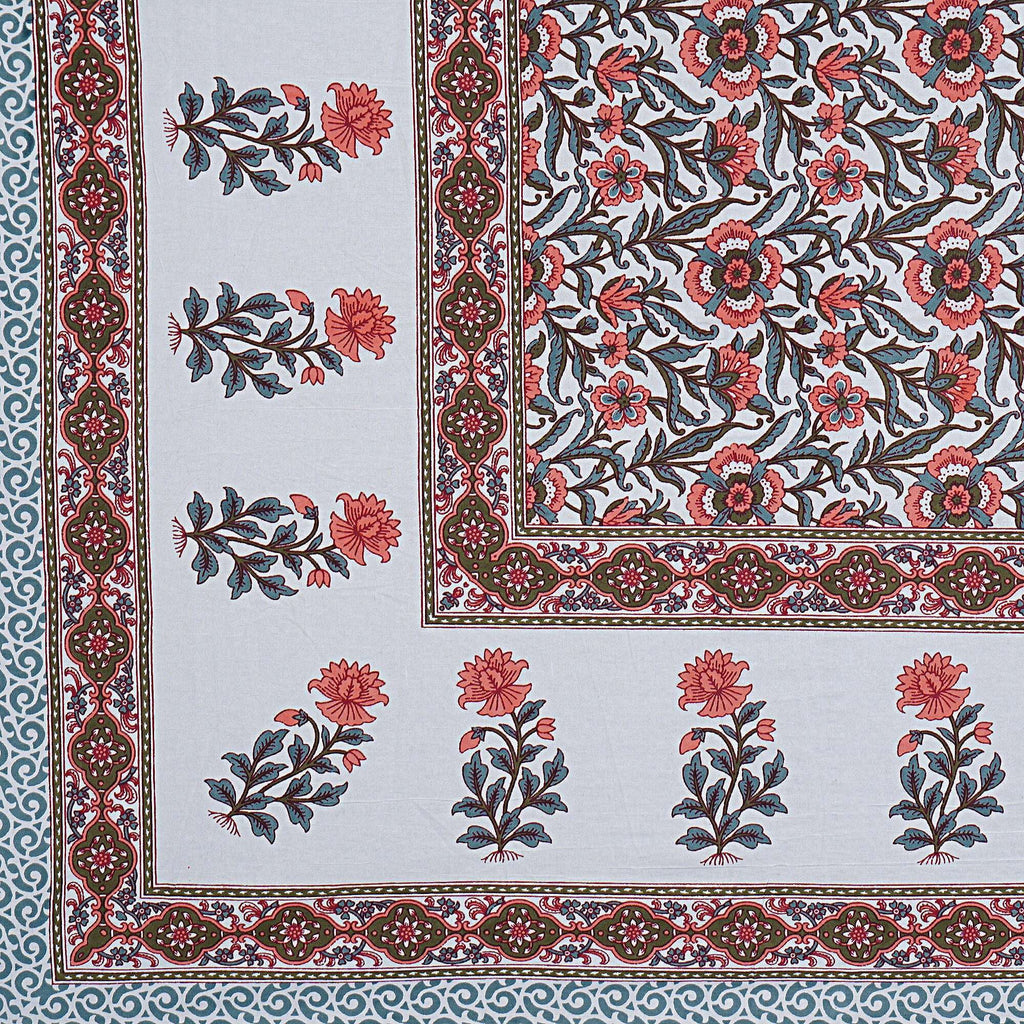 Rudra Bazaar Grey 210 TC Cotton Double King Bedsheet With 2 Pillow Covers