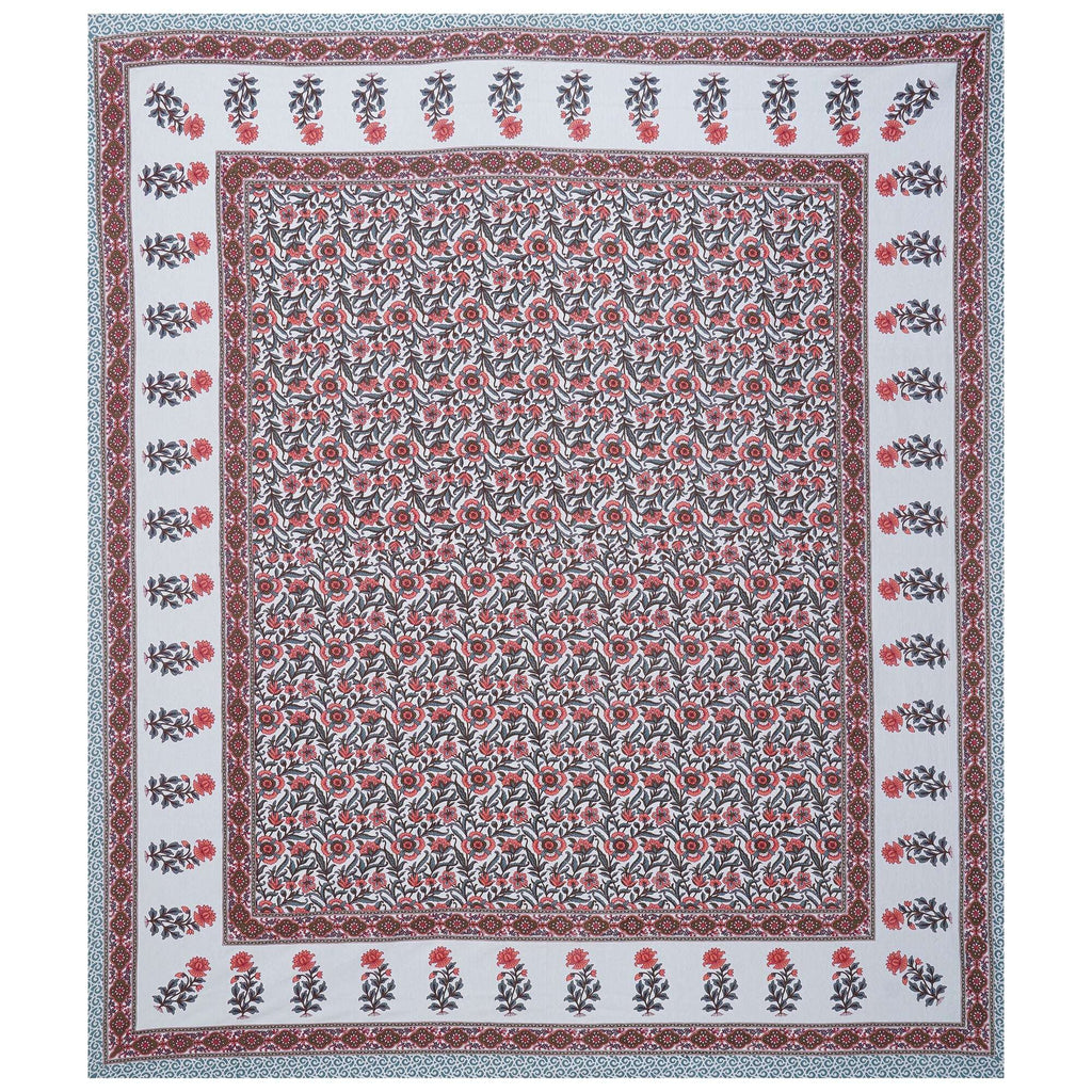 Rudra Bazaar Grey 210 TC Cotton Double King Bedsheet With 2 Pillow Covers