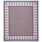 Rudra Bazaar Grey 210 TC Cotton Double King Bedsheet With 2 Pillow Covers