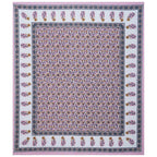 Rudra Bazaar Pink 210 TC Cotton Double King Bedsheet With 2 Pillow Covers