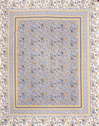 Rudra Bazaar Blue 210 TC Cotton Double King Bedsheet With 2 Pillow Covers