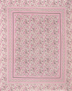 Rudra Bazaar Pink 210 TC Cotton Double King Bedsheet With 2 Pillow Covers