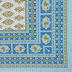 Rudra Bazaar Blue 210 TC Cotton Double King Bedsheet With 2 Pillow Covers