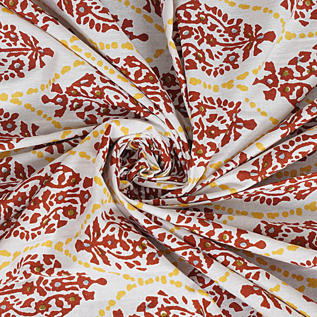 Rudra Bazaar Gold 210 TC Cotton Double King Bedsheet With 2 Pillow Covers