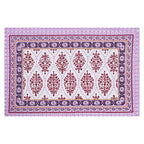 Rudra Bazaar Purple 210 TC Cotton Double King Bedsheet With 2 Pillow Covers