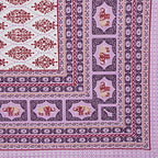 Rudra Bazaar Purple 210 TC Cotton Double King Bedsheet With 2 Pillow Covers