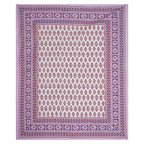 Rudra Bazaar Purple 210 TC Cotton Double King Bedsheet With 2 Pillow Covers