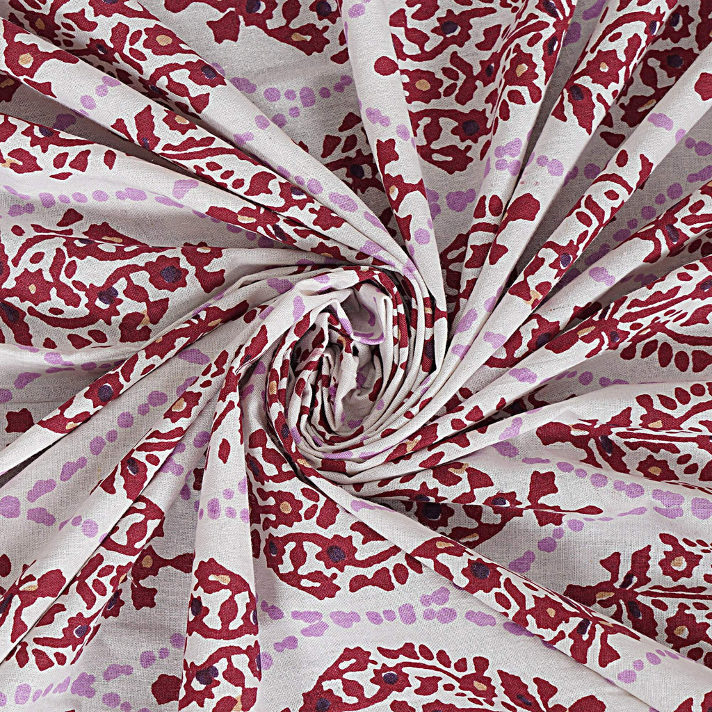 Rudra Bazaar Purple 210 TC Cotton Double King Bedsheet With 2 Pillow Covers