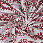 Rudra Bazaar Purple 210 TC Cotton Double King Bedsheet With 2 Pillow Covers