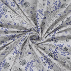 Rudra Bazaar Blue 210 TC Cotton Double King Bedsheet With 2 Pillow Covers