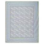 Rudra Bazaar Green 210 TC Cotton Double King Bedsheet With 2 Pillow Covers