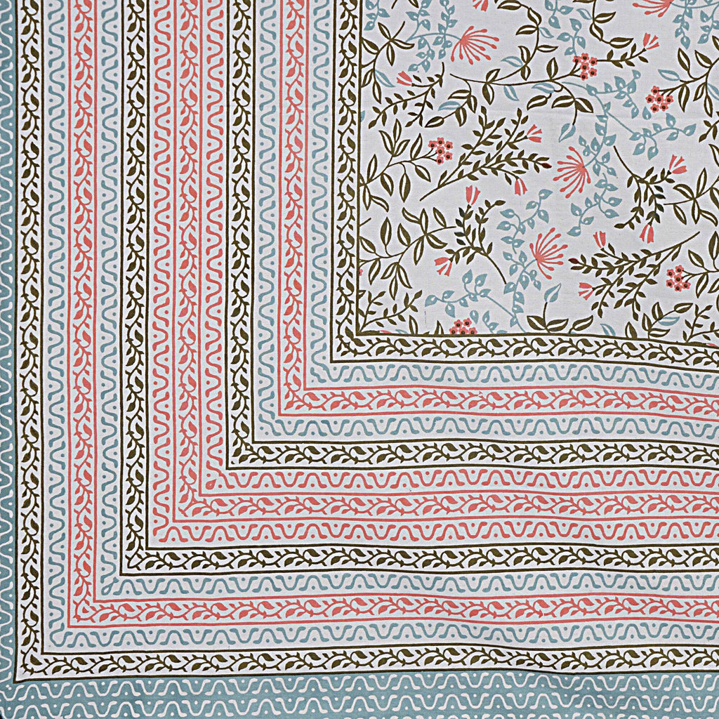 Rudra Bazaar Grey 210 TC Cotton Double King Bedsheet With 2 Pillow Covers