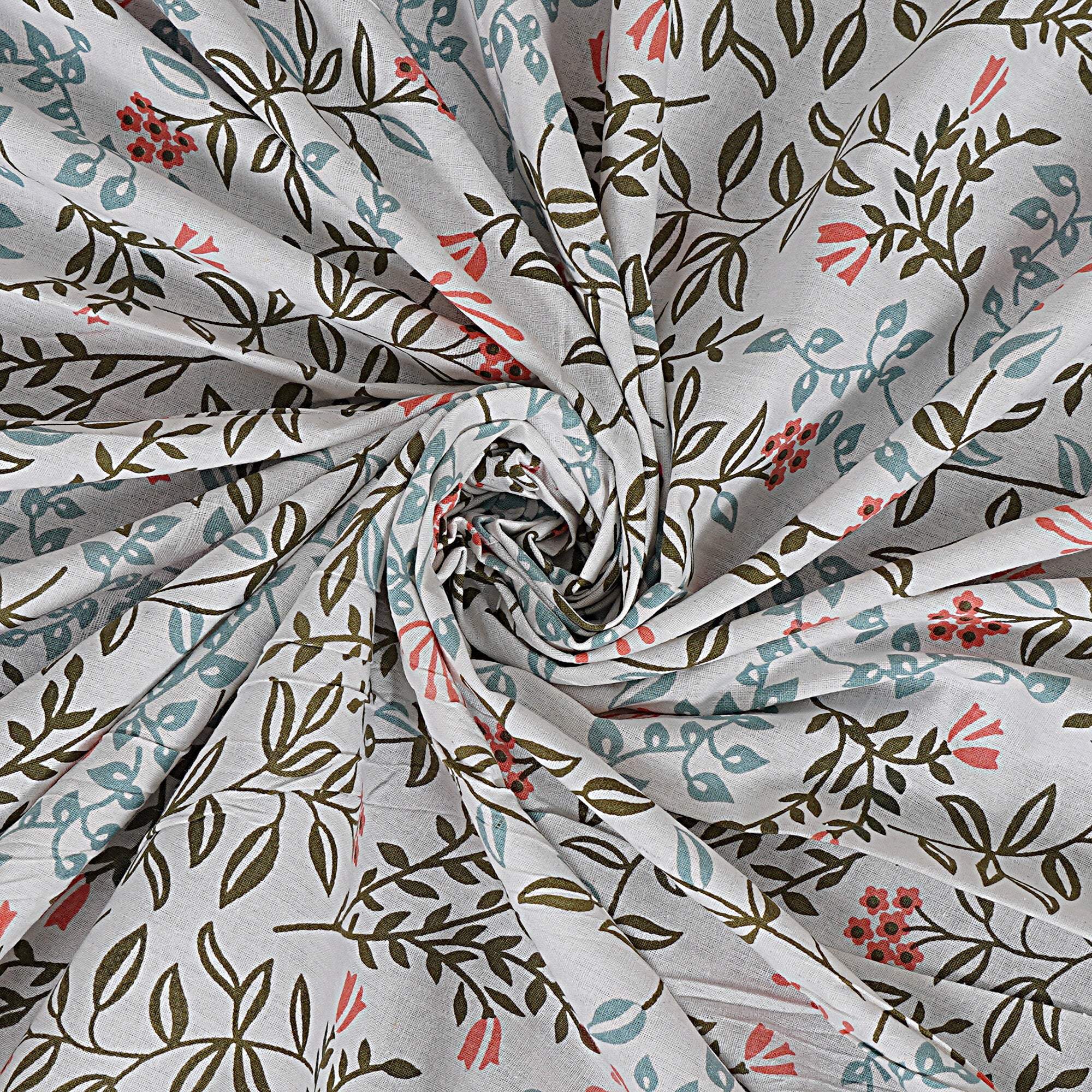 Rudra Bazaar Grey 210 TC Cotton Double King Bedsheet With 2 Pillow Covers