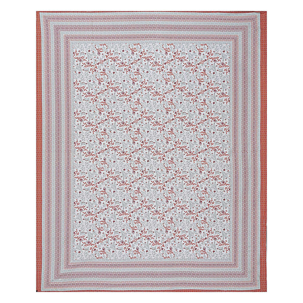 Rudra Bazaar Orange 210 TC Cotton Double King Bedsheet With 2 Pillow Covers