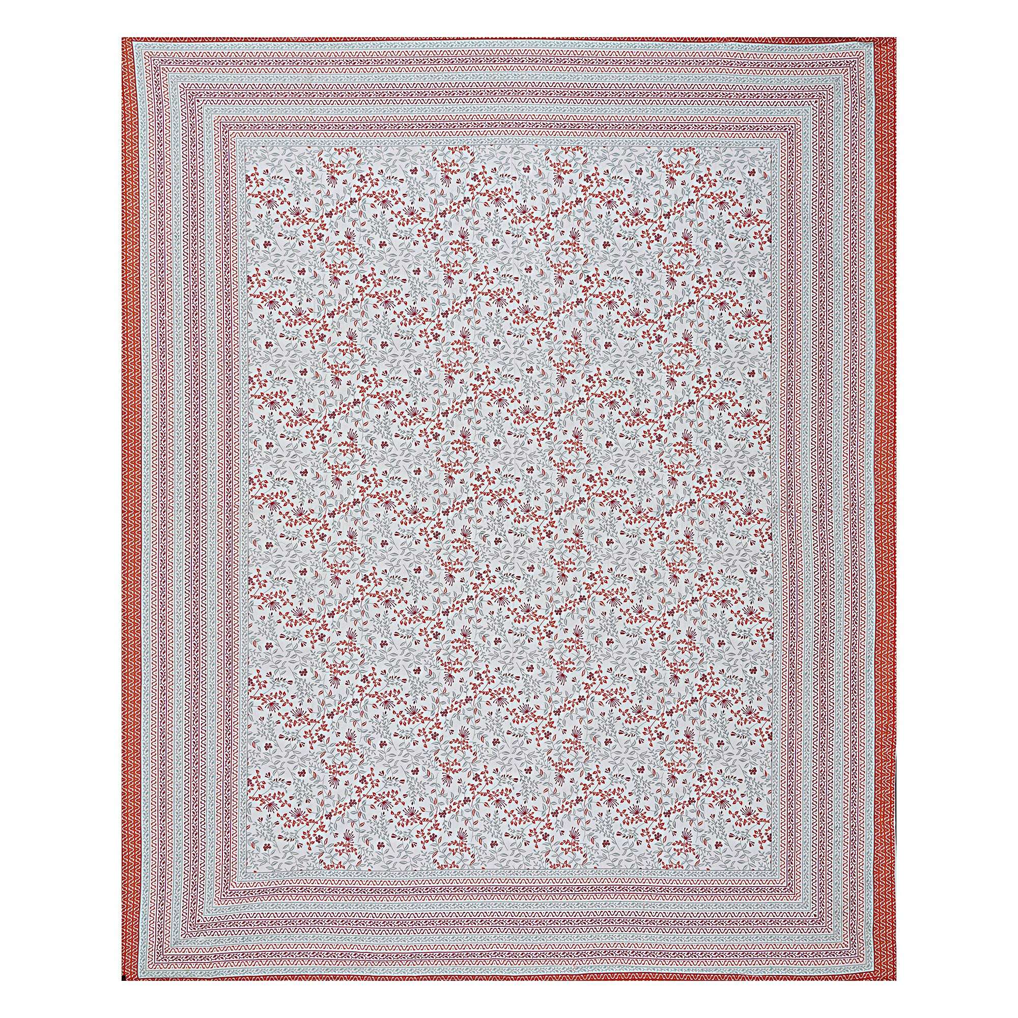 Rudra Bazaar Orange 210 TC Cotton Double King Bedsheet With 2 Pillow Covers