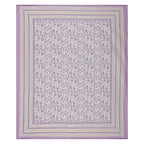 Rudra Bazaar Purple 210 TC Cotton Double King Bedsheet With 2 Pillow Covers