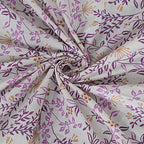 Rudra Bazaar Purple 210 TC Cotton Double King Bedsheet With 2 Pillow Covers