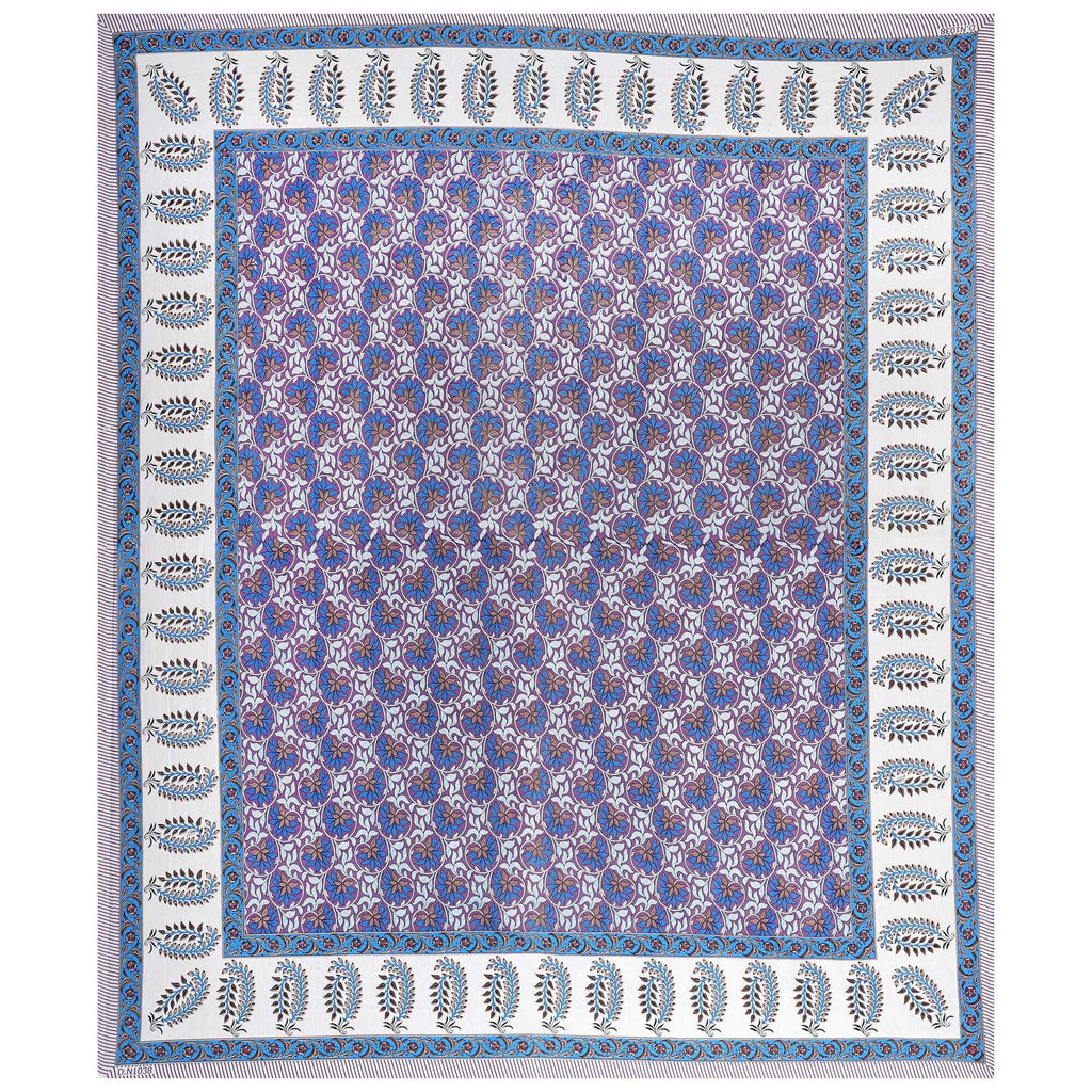 Rudra Bazaar Multi 210 TC Cotton Double King Bedsheet With 2 Pillow Covers