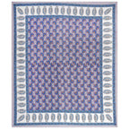 Rudra Bazaar Multi 210 TC Cotton Double King Bedsheet With 2 Pillow Covers