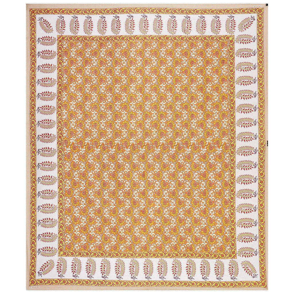 Rudra Bazaar Multi 210 TC Cotton Double King Bedsheet With 2 Pillow Covers