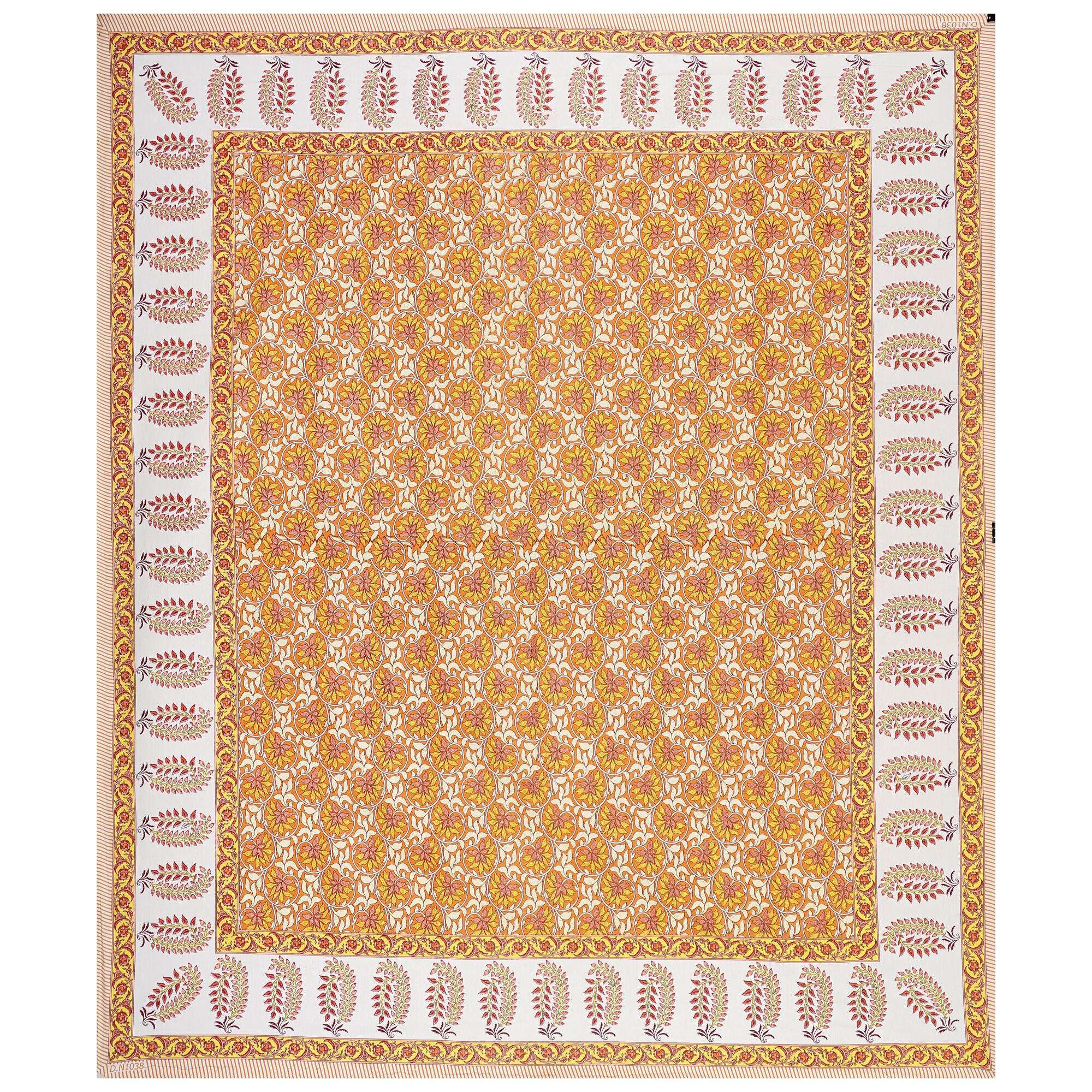 Rudra Bazaar Multi 210 TC Cotton Double King Bedsheet With 2 Pillow Covers