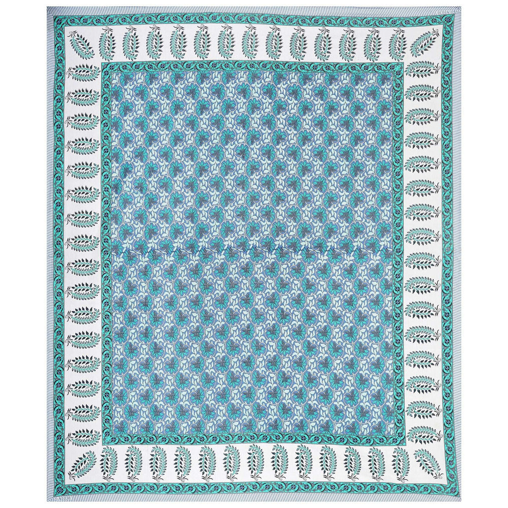 Rudra Bazaar Multi 210 TC Cotton Double King Bedsheet With 2 Pillow Covers