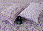 Rudra Bazaar Multi 210 TC Cotton Double King Bedsheet With 2 Pillow Covers