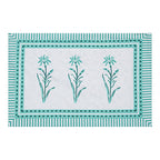 Rudra Bazaar Sea Green 210 TC Cotton Double King Bedsheet With 2 Pillow Covers