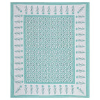 Rudra Bazaar Sea Green 210 TC Cotton Double King Bedsheet With 2 Pillow Covers