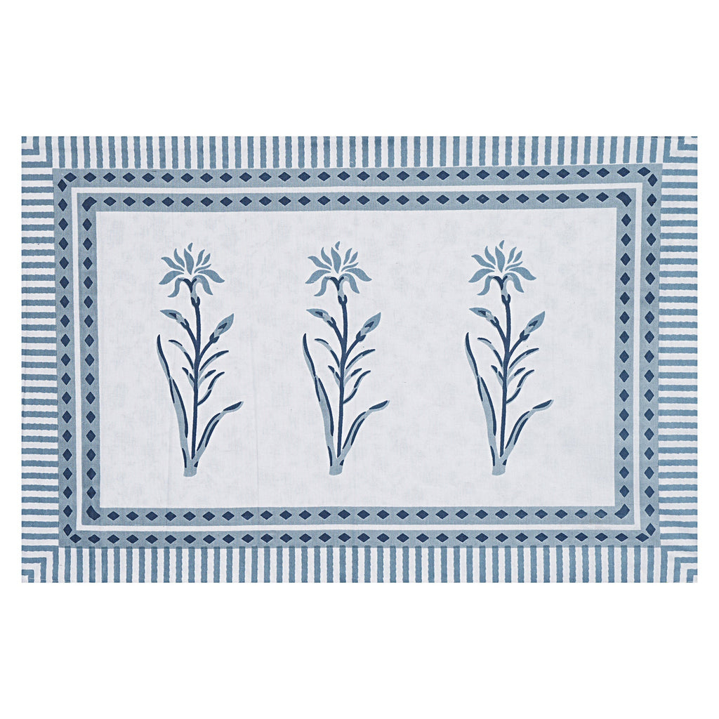 Rudra Bazaar Grey 210 TC Cotton Double King Bedsheet With 2 Pillow Covers