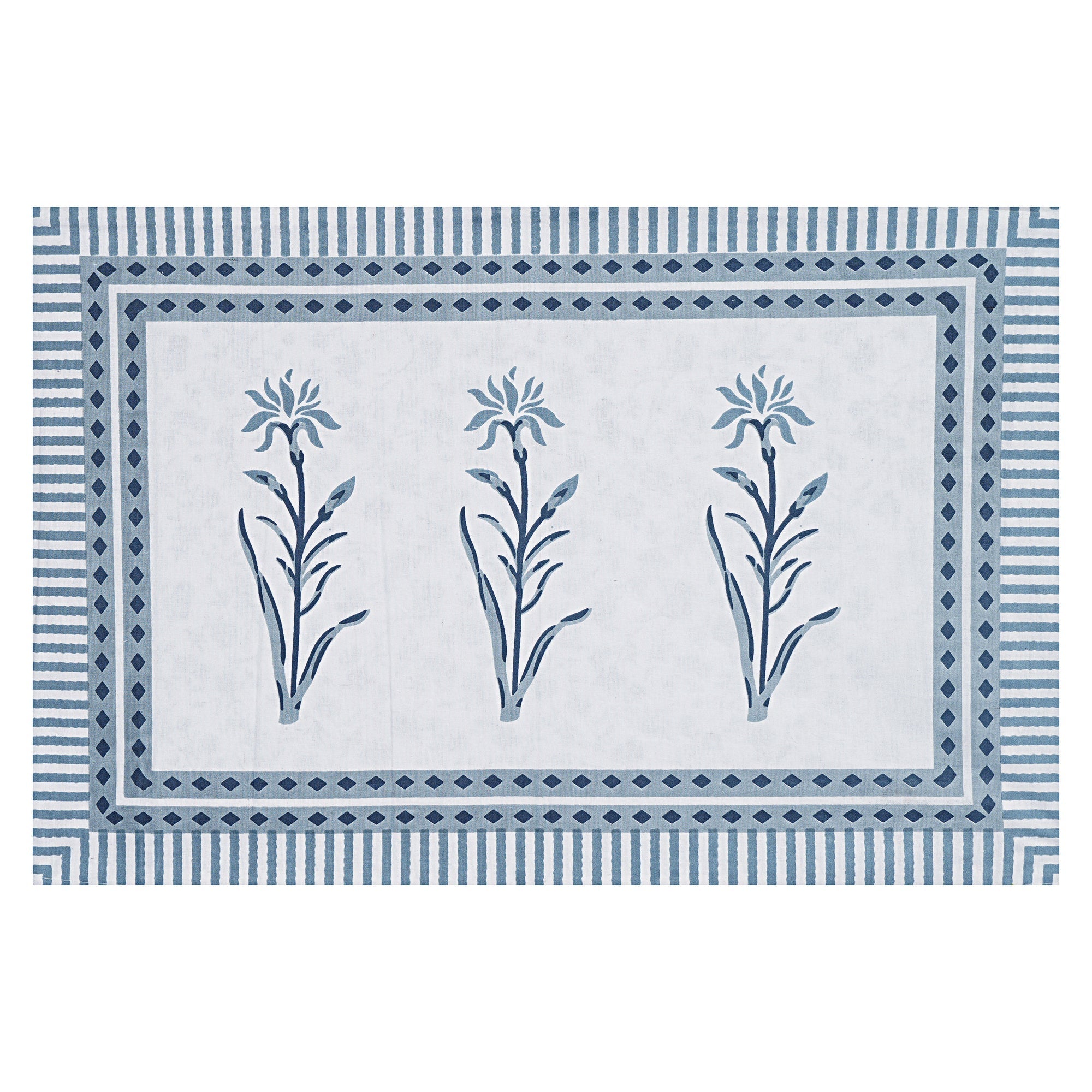 Rudra Bazaar Grey 210 TC Cotton Double King Bedsheet With 2 Pillow Covers